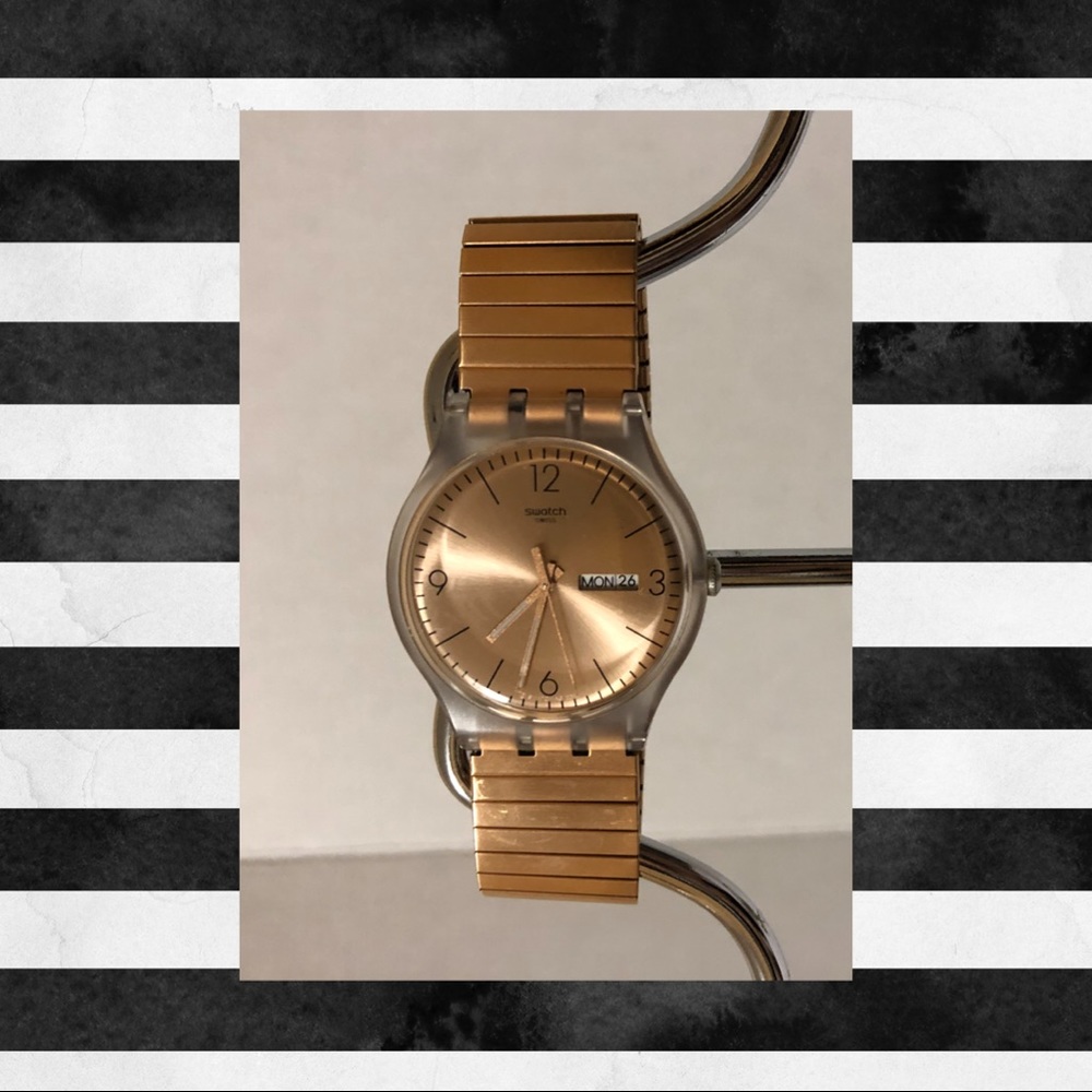 Swatch Rose Gold Dial Unisex Watch